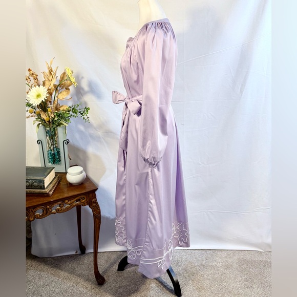 ♨️Lake Lavender Full Button-Front Midi Dress With Pockets Size Large 🧡 - Picture 6 of 11